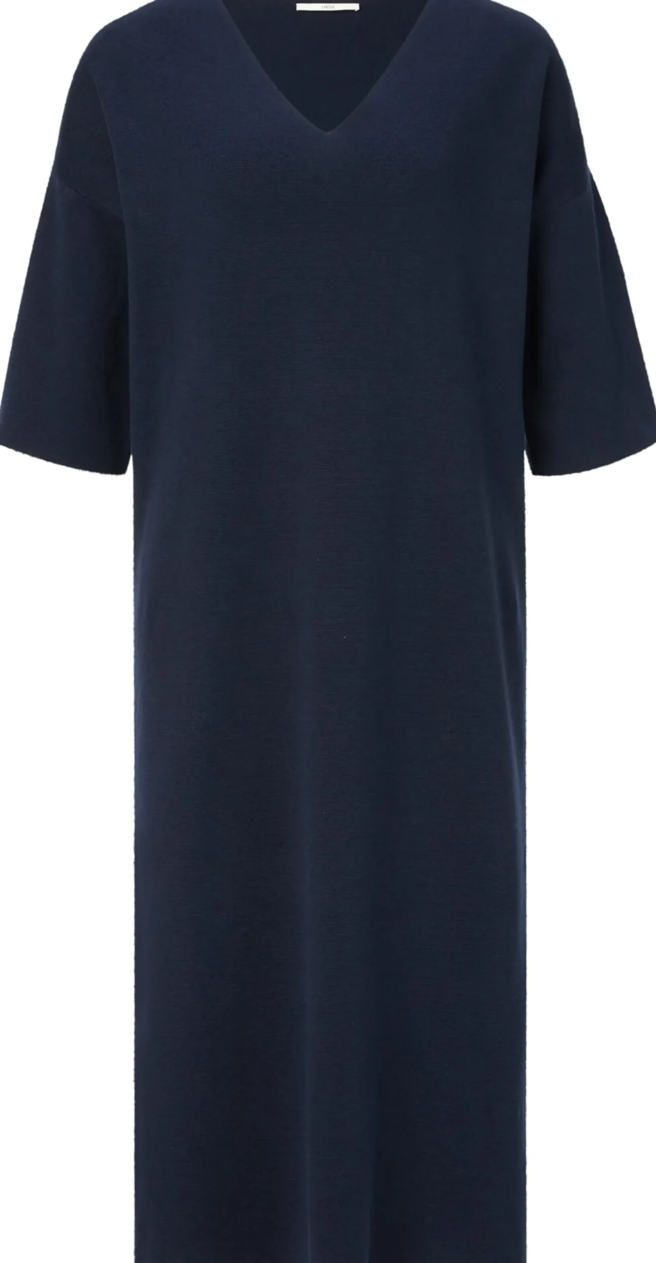 LANIUS Damen-Strickkleid V-Ausschnitt Dunkelblau Discount