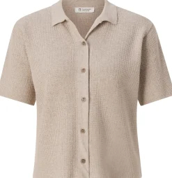 Rifò Damen-Strickpolo geknöpft Natur Sale