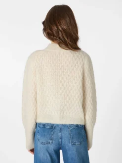 LANIUS Damen-Strickpullover Alpaka Naturweiß Best