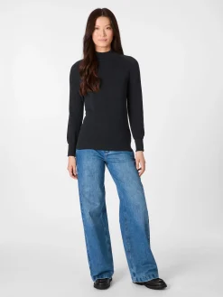 LANIUS Damen-Strickpullover Baumwolle Navy