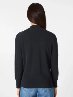 LANIUS Damen-Strickpullover Baumwolle Navy