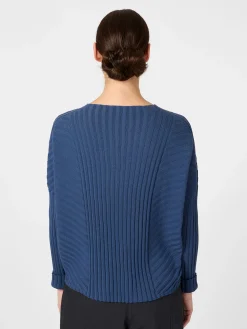 Oska Damen-Strickpullover gerippt Blau Clearance