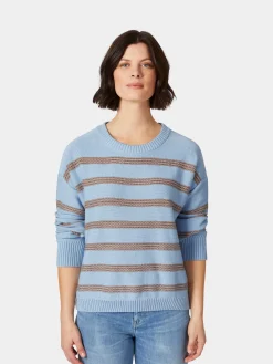 LANIUS Damen-Strickpullover gestreift Discount