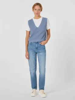 Rifò Damen-Strickpullunder Hellblau Best