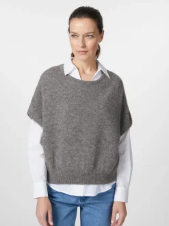 Les Racines du Ciel Damen-Strickpullunder Grau New