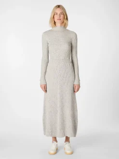 Armedangels Damen-Strickrock meliert Hellgrau Discount