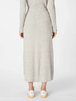 Armedangels Damen-Strickrock meliert Hellgrau Discount