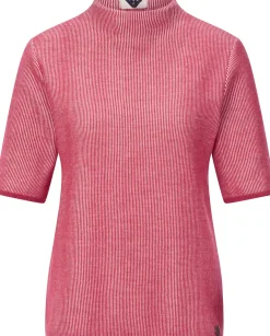 Stapf Damen-Strickshirt Halbarm Rot