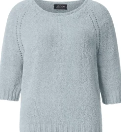 Seldom Damen-Strickshirt Halbarm Hellblau