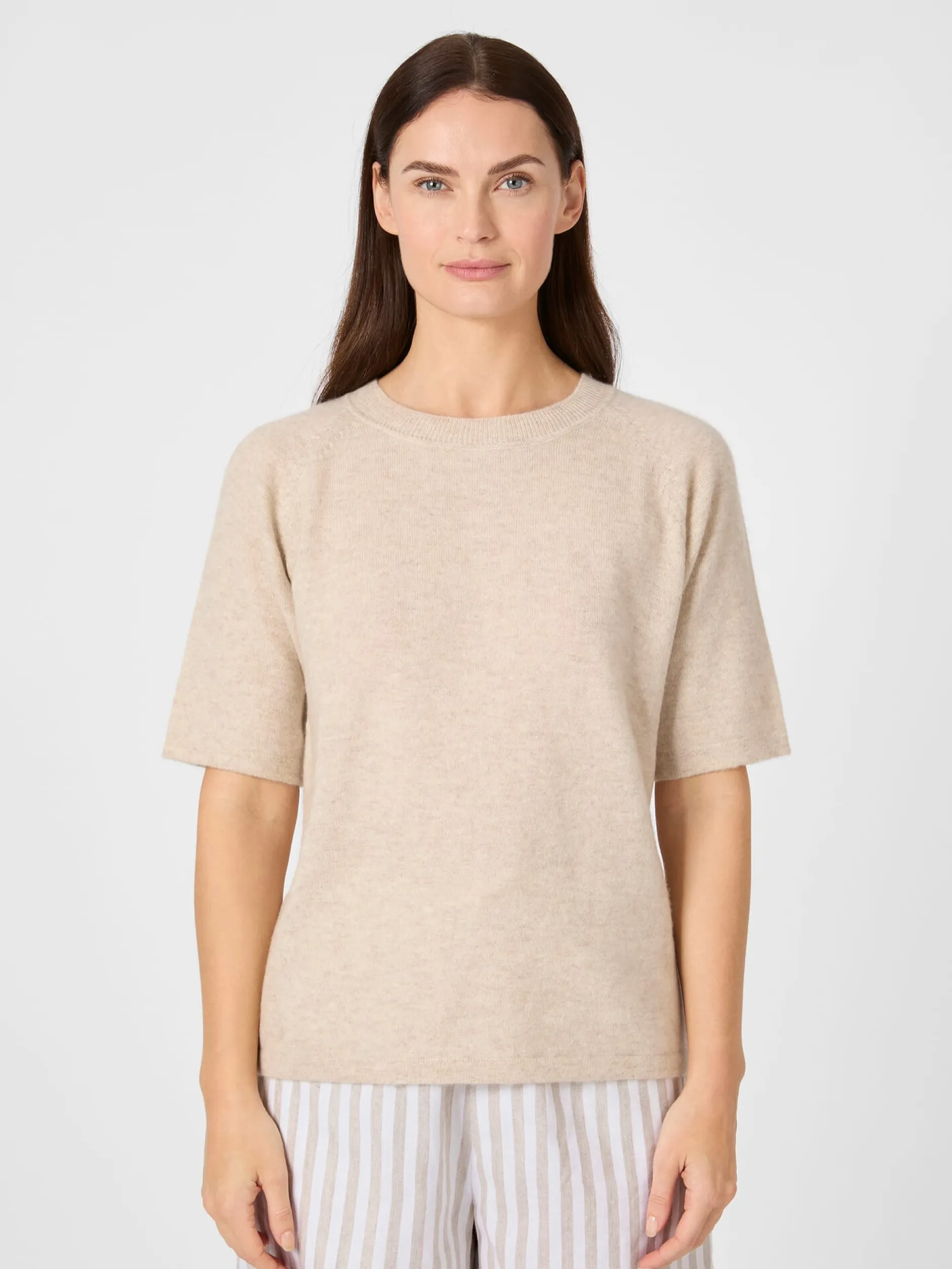 CARE BY ME Damen-Strickshirt Kaschmir Natur Sale