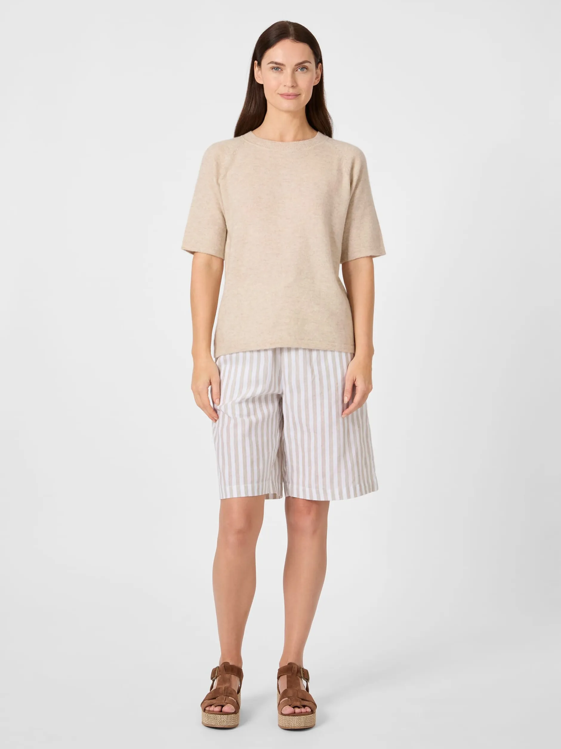 CARE BY ME Damen-Strickshirt Kaschmir Natur Sale