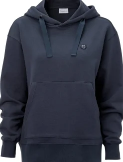 Knowledge Cotton Apparel Damen-Sweathoodie Dunkelblau