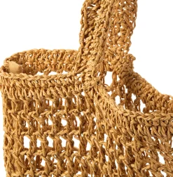 CARE BY ME Damen-Tote Bag Raffia, natur Hot