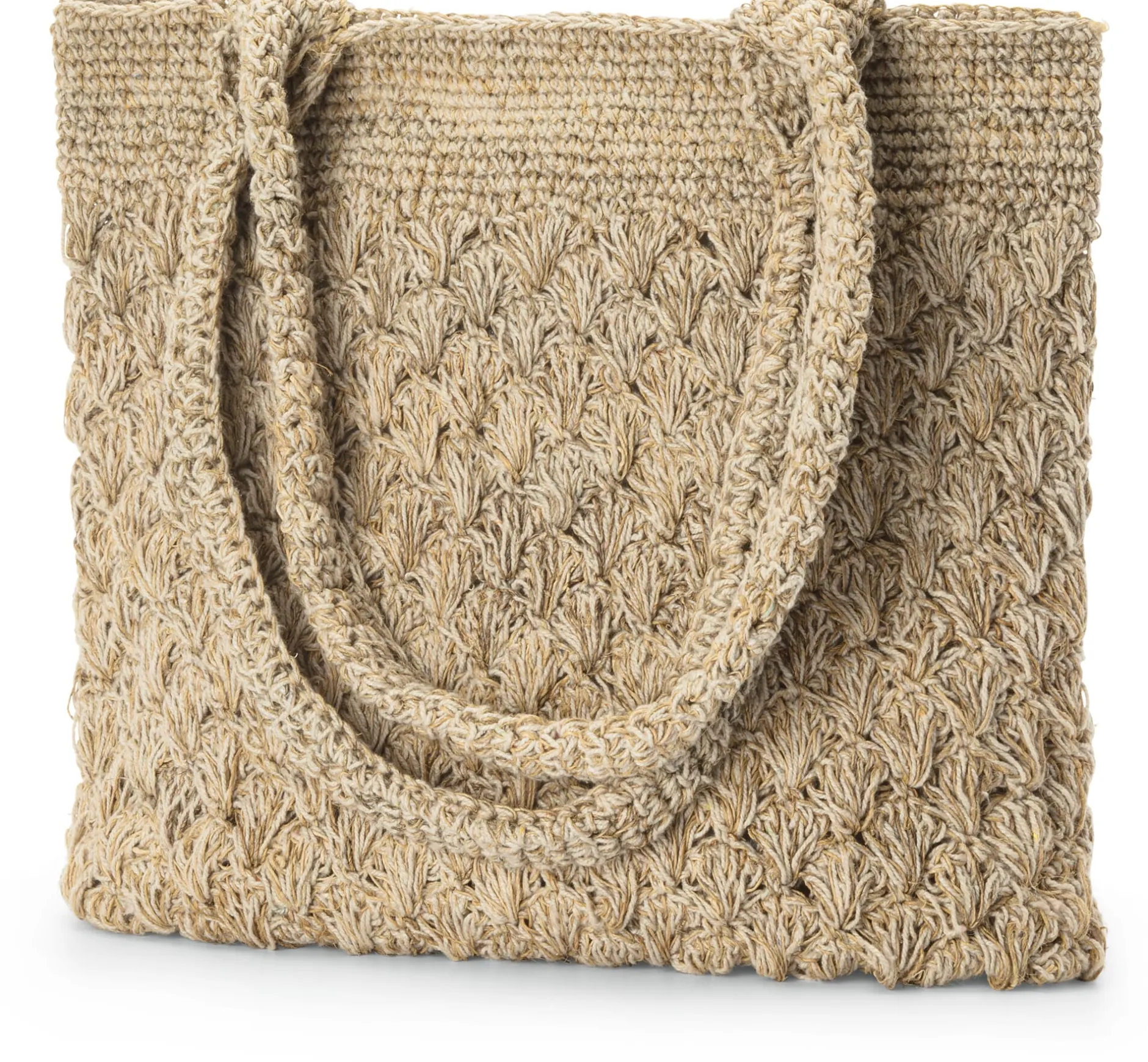 CARE BY ME Damen-Totebag gehäkelt, natur Hot