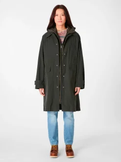 Ecoalf Damen-Trenchcoat 2in1 mit Weste Oliv Outlet