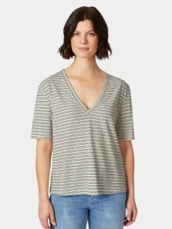 LANIUS Damen-T-Shirt V-Ausschnitt Outlet