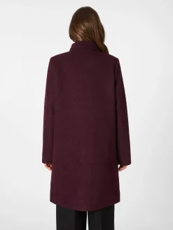 LANIUS Damen-Walkmantel Bordeaux