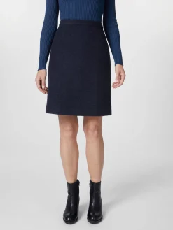 LANIUS Damen-Walkrock kurz Dunkelblau