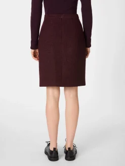 LANIUS Damen-Walkrock kurz Bordeaux Online