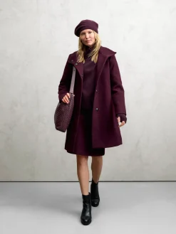 LANIUS Damen-Walkrock kurz Bordeaux Online