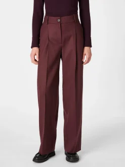 LANIUS Damen-Wollhose Bordeaux Sale