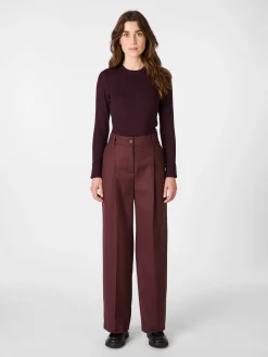 LANIUS Damen-Wollhose Bordeaux Sale