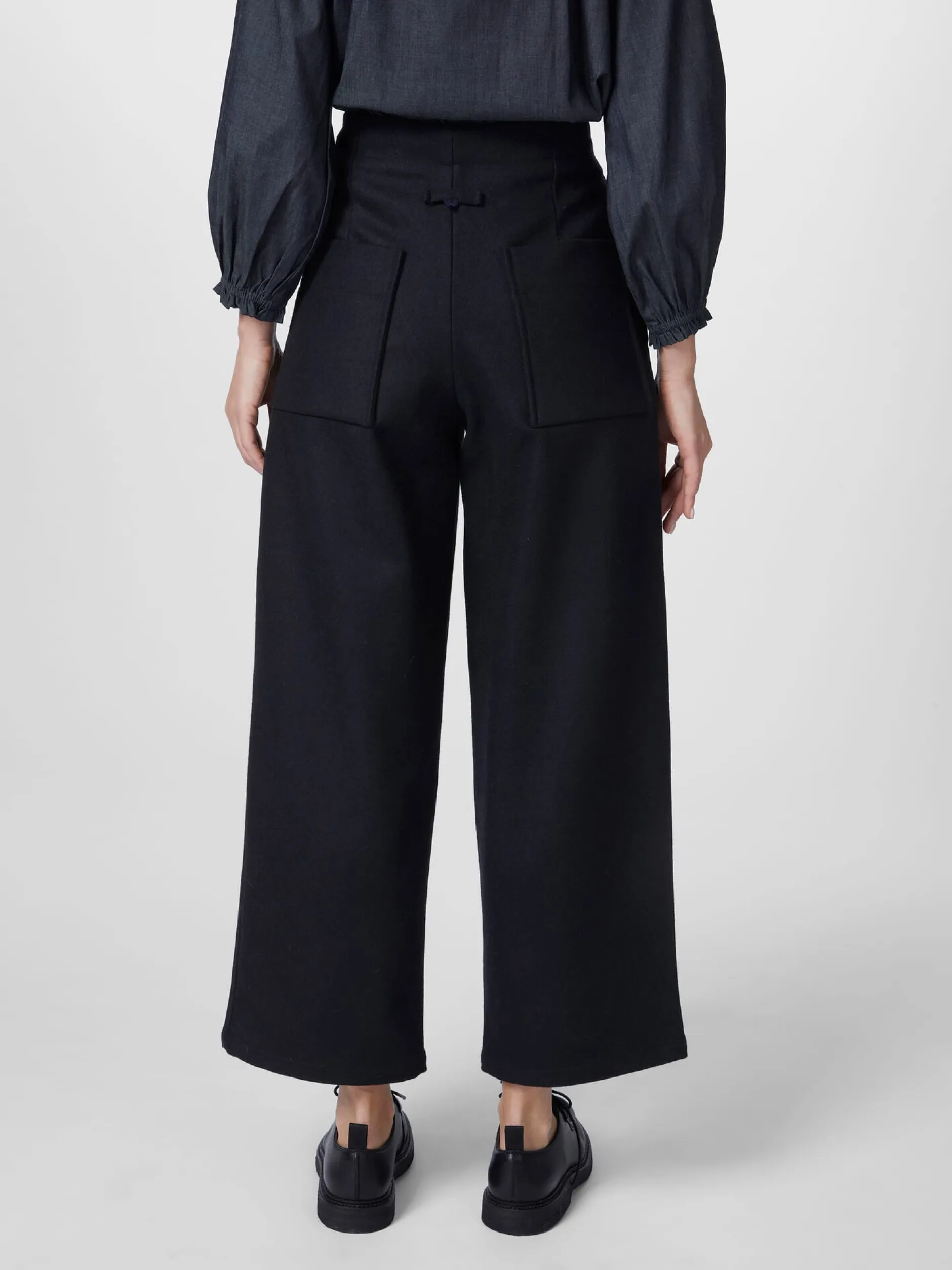 Christiane Strobel Damen-Wollhose Schwarzblau Sale