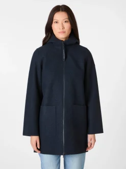 LangerChen Damen-Wollparka Navy Discount