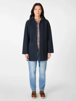 LangerChen Damen-Wollparka Navy Discount