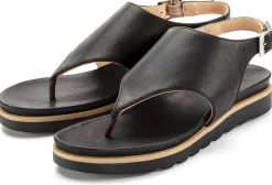 Werner Schuhe Damen-Zehenstegsandale Schwarz Hot