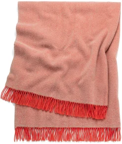 Tweedmill Textiles Decke Fischgrät Koralle Clearance