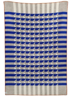 Røros Tweed Decke Kvam Blau Clearance