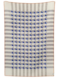 Røros Tweed Decke Kvam Blau Clearance