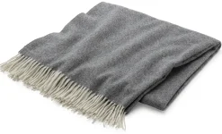 Steinbeck Decke Lammwolle Fischgrat Dunkelgrau Outlet