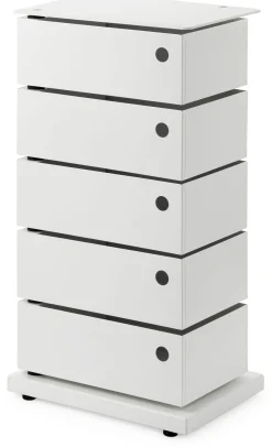 Dottus Trade Drehladen-Container Stahlblech 5-fach weiß