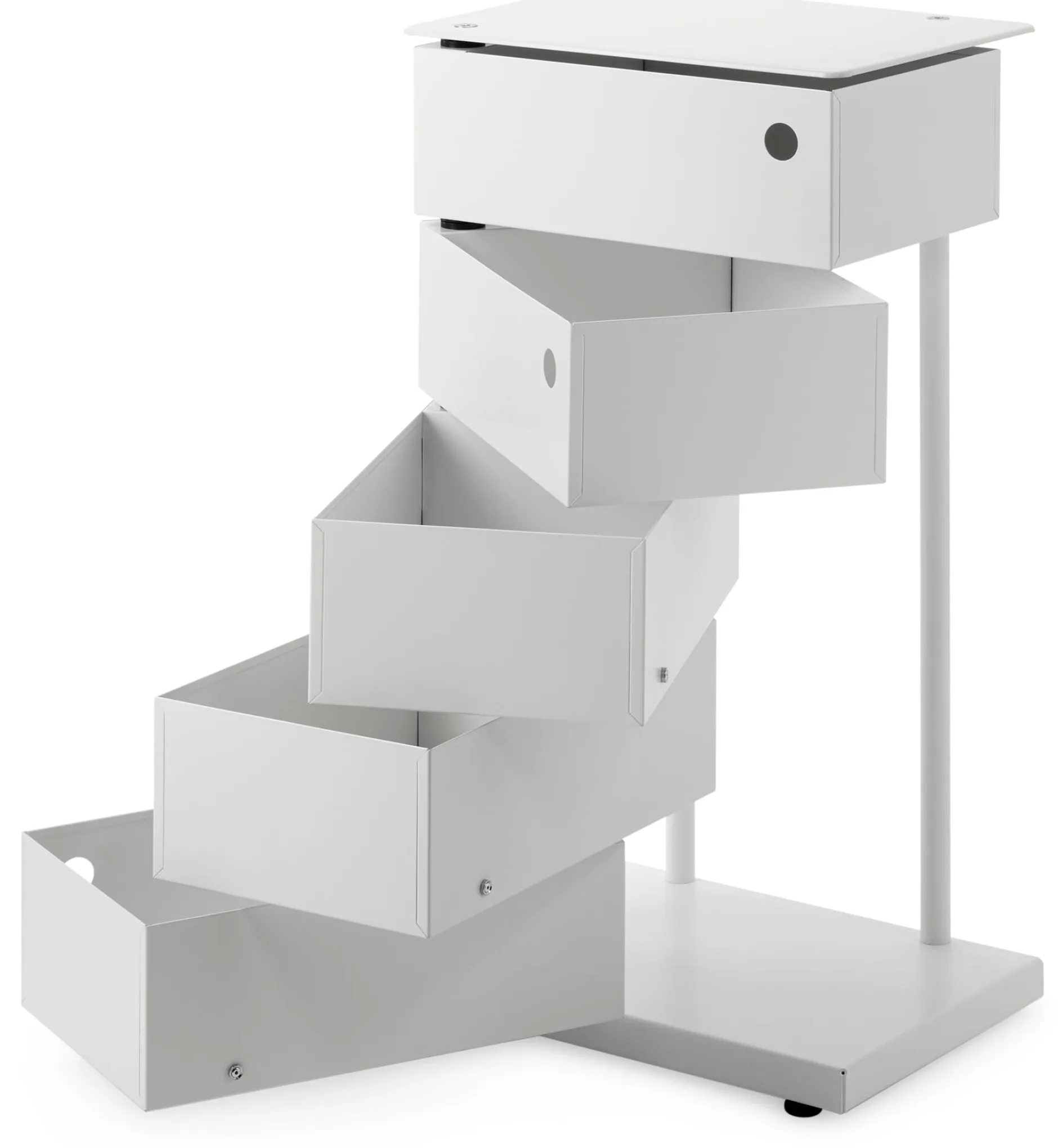 Dottus Trade Drehladen-Container Stahlblech 5-fach weiß