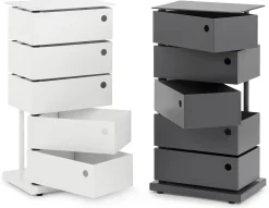 Dottus Trade Drehladen-Container Stahlblech 5-fach weiß