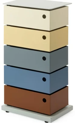 Dottus Trade Drehladen-Container Stahlblech 5-fach Polychrom Alessandro New