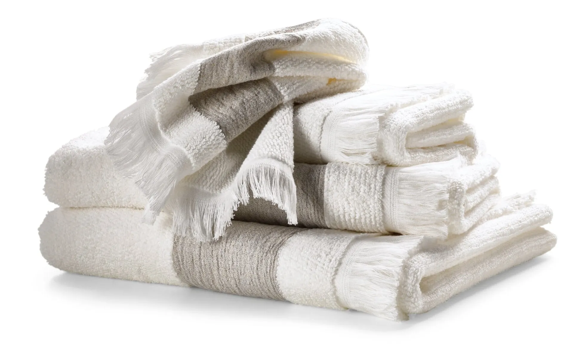 B Sousa Dias Duschtuch Leinenbordüre Hot