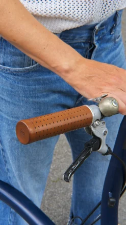 Manoli Fahrradgriffe Leder Mittelbraun Sale