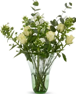 Farbglashütte Lauscha Faltenvase Thüringer Waldglas Clearance