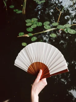 Fächer Birnbaumholz Beige Clearance