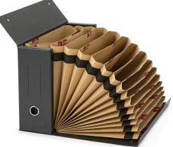 Sakk und Söhne Fächerordner Karton Schwarz New