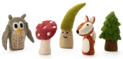 Én Gry & Sif Fingerpuppen Wald Filz New