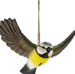 Wildlife Garden Fliegende Blaumeise Lindenholz handgeschnitzt Discount
