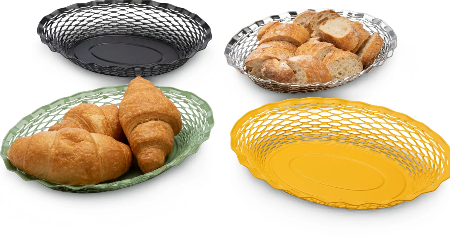 Roger Orfevre Französischer Brotkorb oval groß New