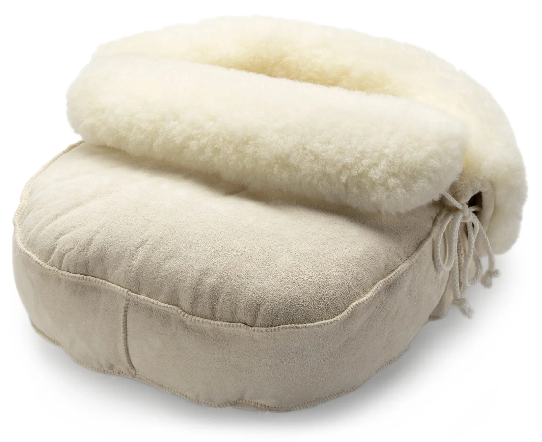 Hofbrucker Fußtasche Lammfell olivengegerbt Outlet