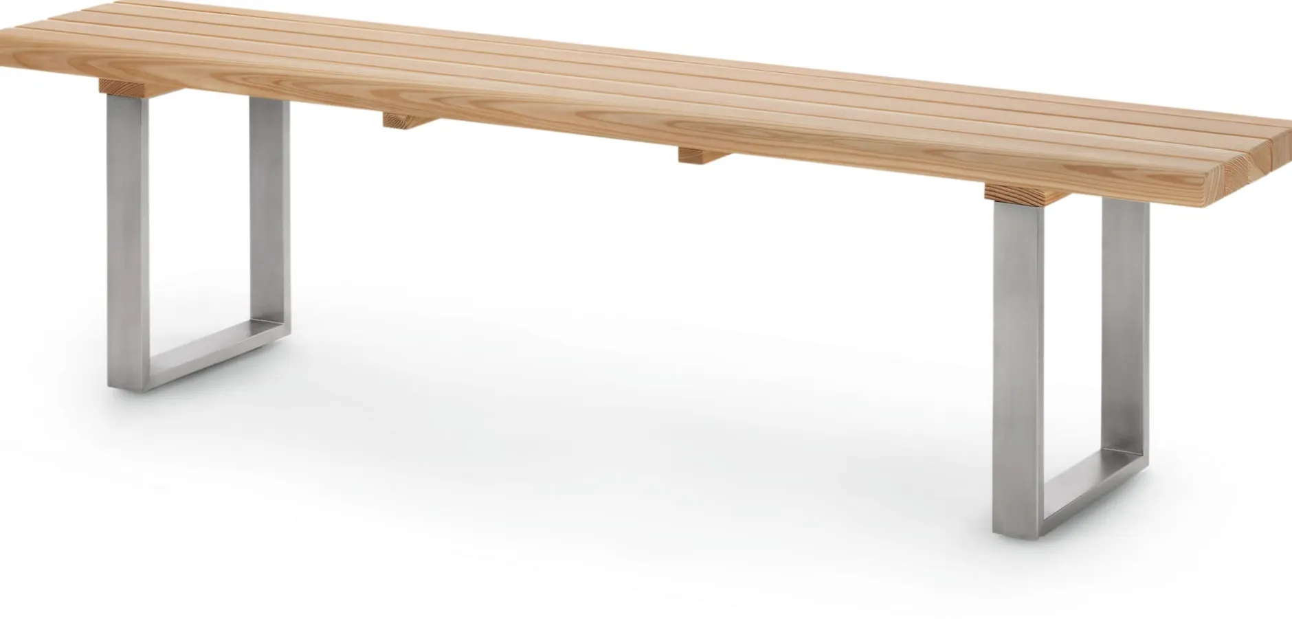 Auhof-Werkstätten Gartenbank Lärchenholz mit Edelstahlgestell New
