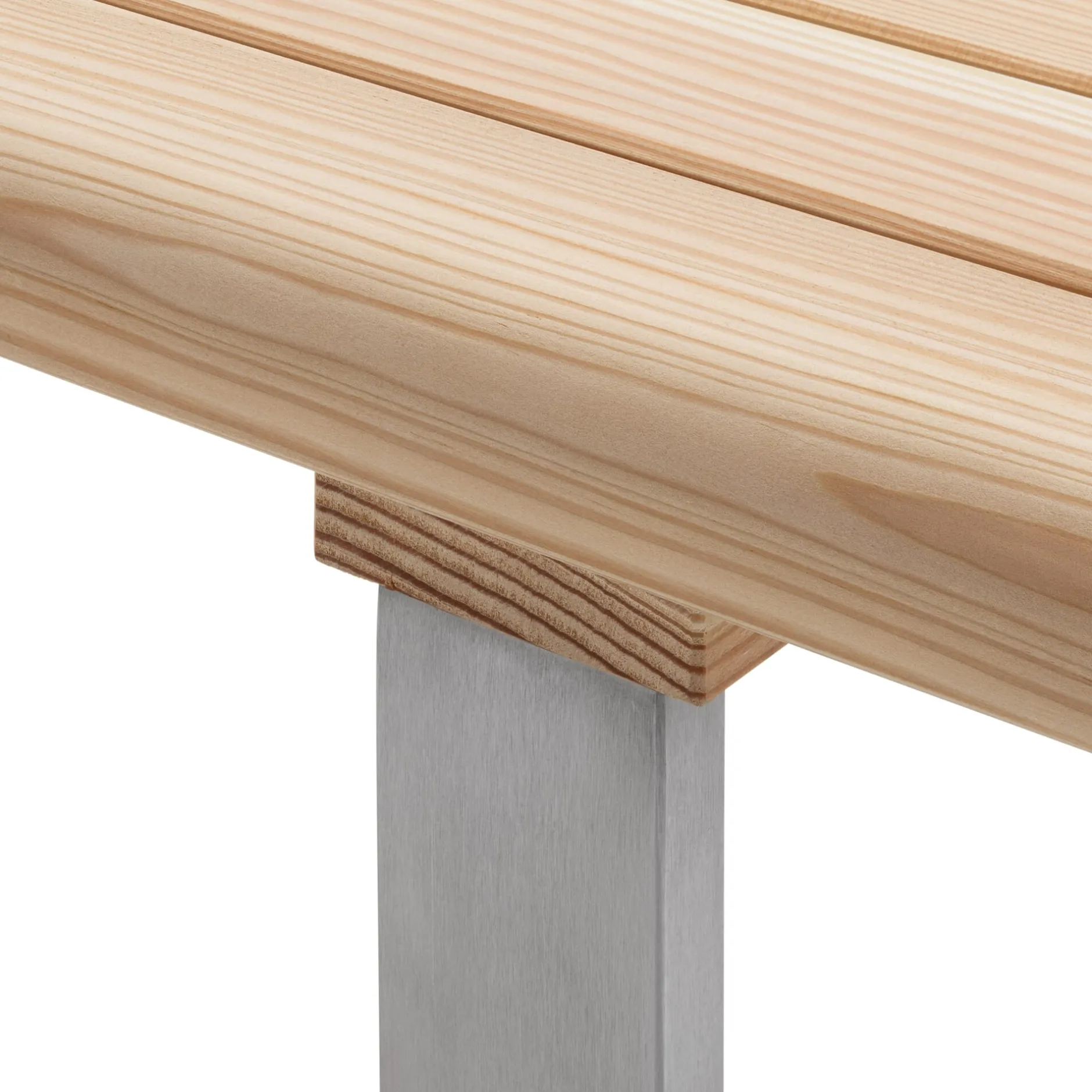 Auhof-Werkstätten Gartenbank Lärchenholz mit Edelstahlgestell New