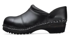 Troentorp Clogs Garten-Holzschuh mit Schutzkappe Schwarz